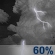 Tonight: A chance of showers and thunderstorms before 10pm, then showers and thunderstorms likely. Mostly cloudy. Low around 79, with temperatures rising to around 81 overnight. South southeast wind around 5 mph. Chance of precipitation is 60%. New rainfall amounts between a tenth and quarter of an inch possible. Tonight: Chance Showers And Thunderstorms then Showers And Thunderstorms Likely