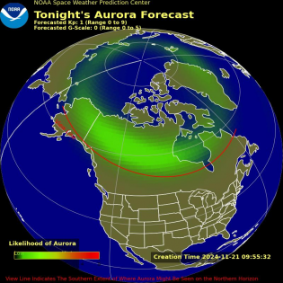 Auroral Viewline Forecast - Tonight