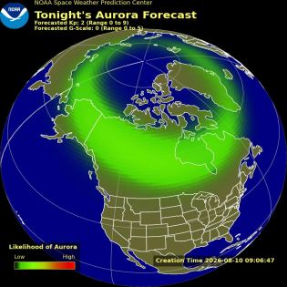 Auroral Viewline Forecast - Tonight